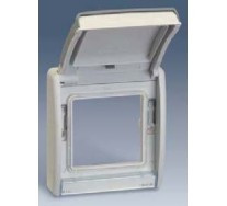 Marco Con Tapa Articulada Gris SIMON IP55. Mod. 4400092-035