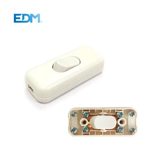 [45075DIM] INTERRUPTOR BIPOLAR DE PASO 4A 250V BLANCO EDM. MOD. 45075
