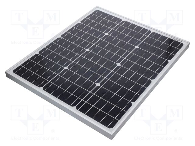 Panel solar 12V 50W monocristalino 610x510x30mm. Mod. CL-SM50M