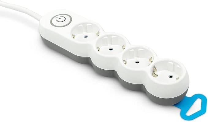 Base múltiple regleta 4 tomas 1.4 metros c/interruptor Garza. Mod. 420043G