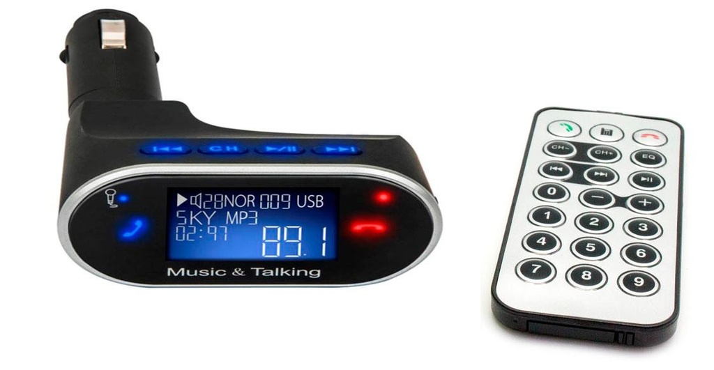 Reproductor MP3 USB/MicroSD + Transmisor FM BLUETOOTH Coche. Mod. 630C