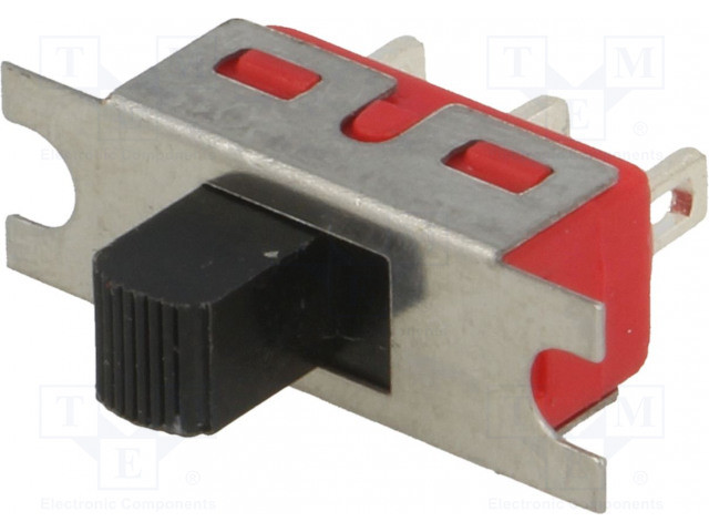 [5MS1S102BM1QE] Interruptor deslizante 2 posiciones SPDT 2A/250VCA 5A/28VCC. Mod. 5MS1S102BM1QE