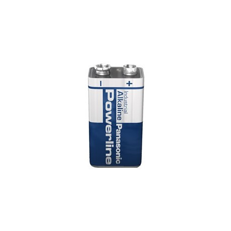 Pila industrial alcalina 9V Panasonic. Mod. 6LR61PK