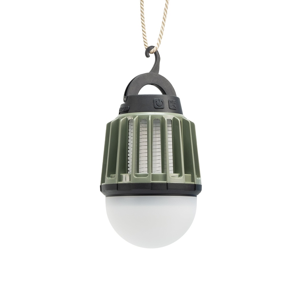 Lámpara antiinsectos 2en1 Xana para camping, con luz ultravioleta + luz LED regulable. Mod. 401555C
