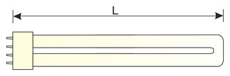 Tubo fluorescente PL (2G11) 11W 6400K. Mod. Lynx-S