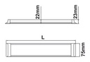 Regleta LED superficie perfil bajo 120cm 36W. Mod. 81.003/36/DIA