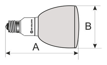 Bombilla LED PAR38. E-27. 18W Cálida. Mod. 81.128/PAR38/CAL