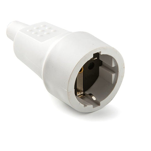 Base goma PVC blanca 16A 250V FAMATEL. Mod. 2104-B