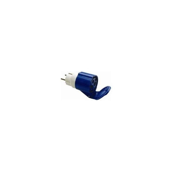 Adaptador cetac Industrial 2p+TT 16A a schuko IP44. Mod. 36.372