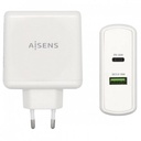 Cargador PD3.0 48W 1xUSB-C 1xUSB 2.0 Aisens. Mod. ASCH-2PD30QC-W