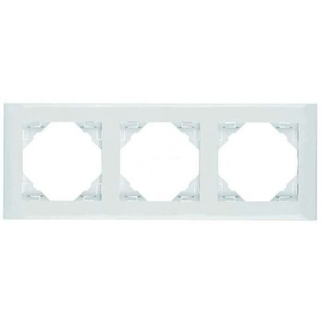 Marco triple blanco EFAPEL. Mod. 90930TBR
