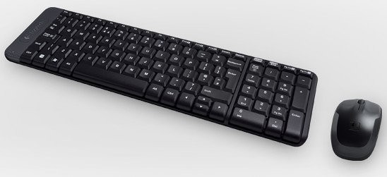 COMBO TECLADO RATON LOGITECH RF INALAMBRICO NEGRO. MOD. MK220