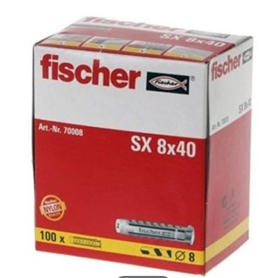 [96057ELK] Taco Fischer SX 8x40 - caja 100 unidades. Mod. 96057