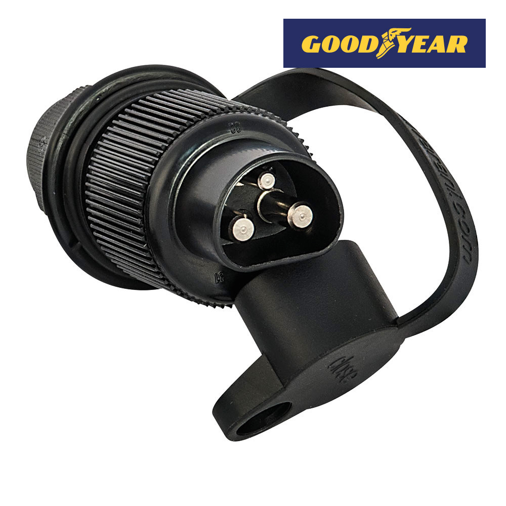 [99559ELK] Conector macho remolque 3 pines goma. Mod. 99559