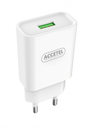 Cargador móvil USB 2.1A blanco Accetel. Mod. AC300