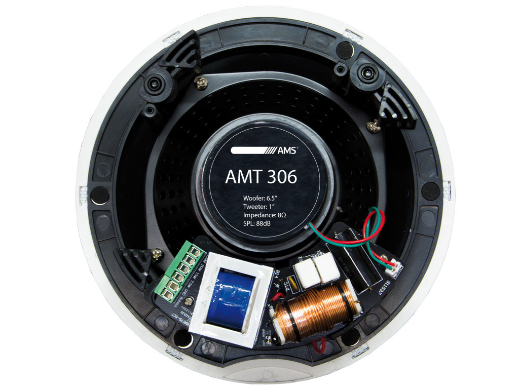 Altavoz de techo 6.5" + Tw 1" 40W 8Oh 100V. Mod. AMT306