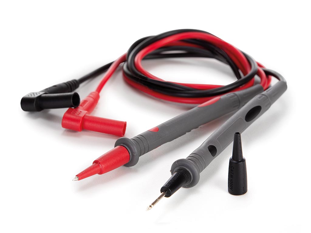 Juego de cables de prueba - CAT III 1000 V / CAT IV 600 V - longitud 100 cm. Mod. TLM80