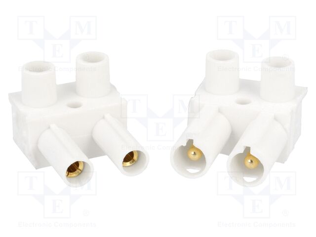 [7600000202] Pareja conectores macho hembra 2 pines 10A. Mod. 7600-0002-02