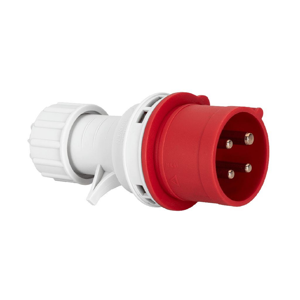 Clavija industrial macho aérea 3P+TT 16A 400V IP44. Mod. ASFI014