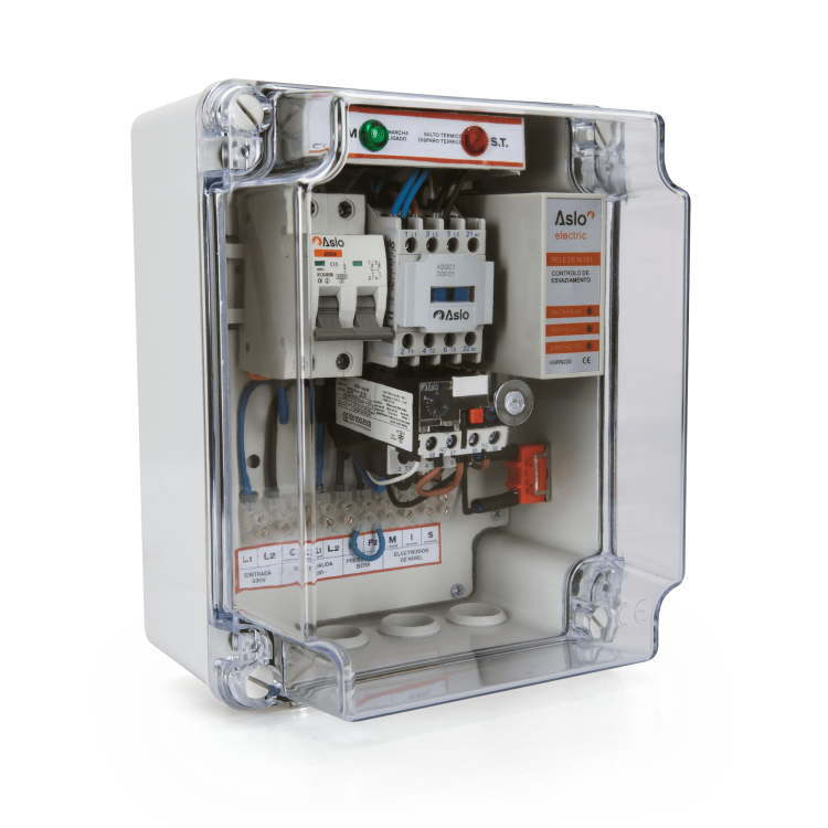 [ASQS230254] Cuadro completo bomba pozo 2.5-4A 230V 0.5CV. Mod. ASQS230254