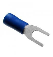 [ASV26] Terminal horquilla preaislado, azul, 1.5 mm² a 2.5mm². Mod. ASV26