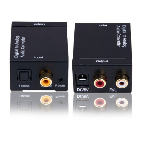 Convertidor de audio digital TOSLINK/COAXIAL a ANALOGICO RCA 0324E. Mod. 376194