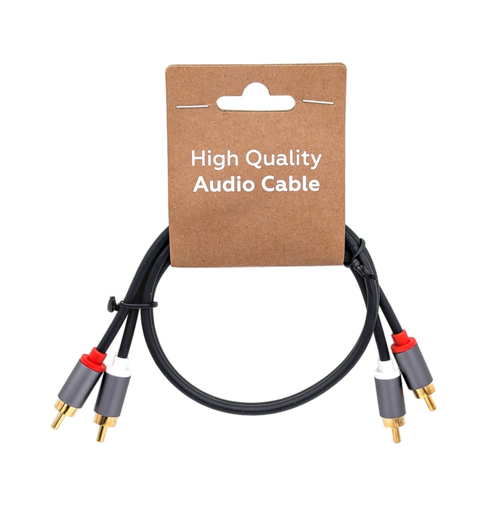Conexión de Audio 2 RCA macho a 2 x RCA macho - 3m. Mod. AU104-3