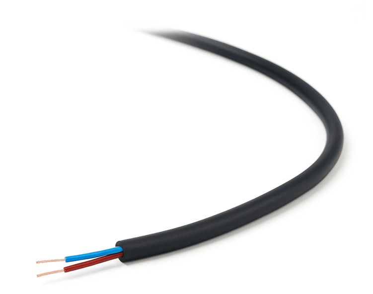 Manguera flexible 2x0.25mm2 negra 300V. Mod. MN2X0.25