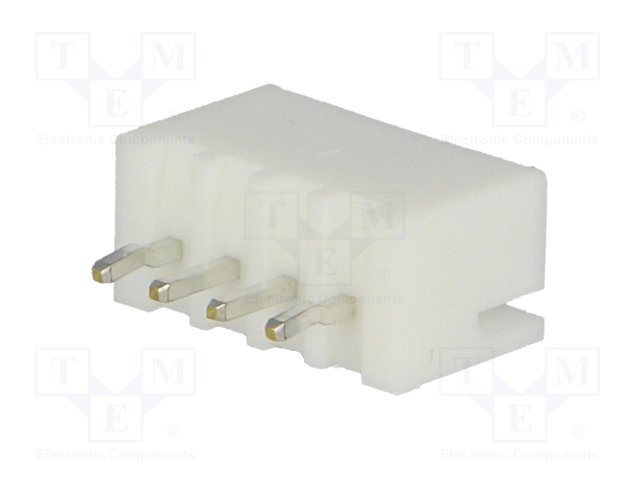 Conector conducto-placa macho XH 2,5mm PIN:4 THT 250V. Mod. B4B-XH-A