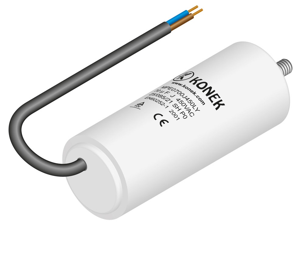 Condensador de arranque 70uF 450V c/ cable. Mod. CPM70MFCABLE