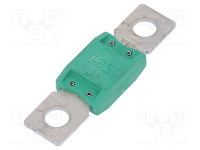 Fusible de cartucho coche 125A 32VCC 68,6mm. Mod. MEGAVAL-125A
