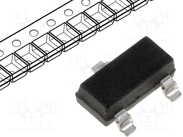 Transistor N-MOSFET 250V 0,1A 0,36W SOT23. Mod. BSS139
