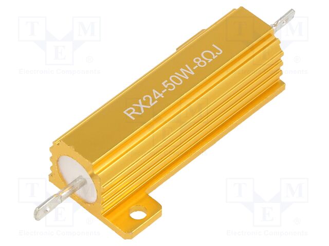 [AHP50W8RJ] Resistencia potencia con radiador 8Ω 50W 38,5mm. Mod. R50W8