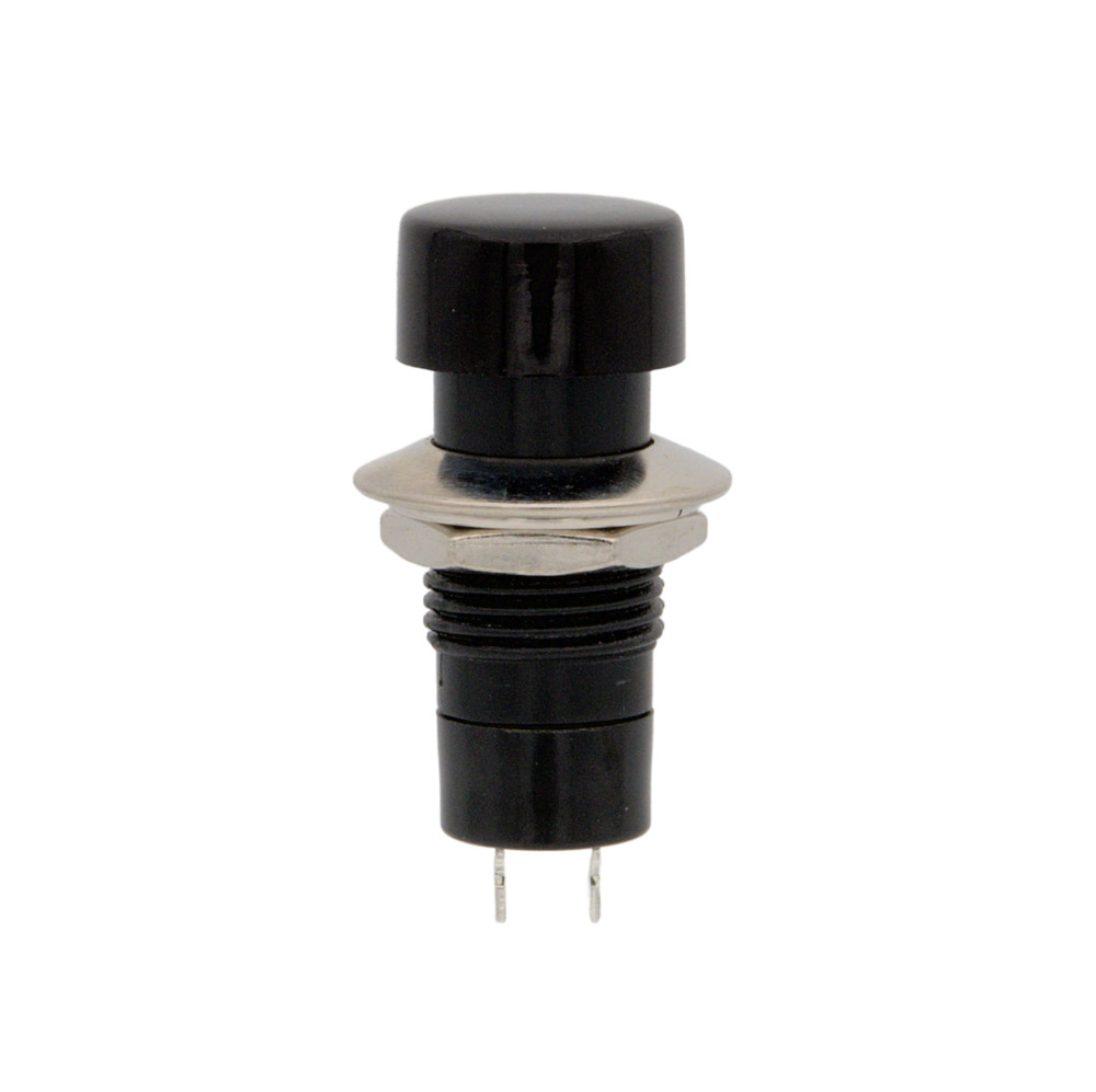 Interruptor pulsador OFF-ON negro 3A 125V. Mod. 1451N
