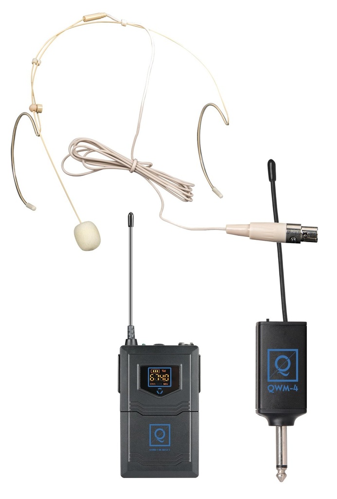 [QWM4HEADSET] Sistema inalámbrico 1 micro diadema OQAN. Mod. QWM-4 HEADSET 863-865Mhz