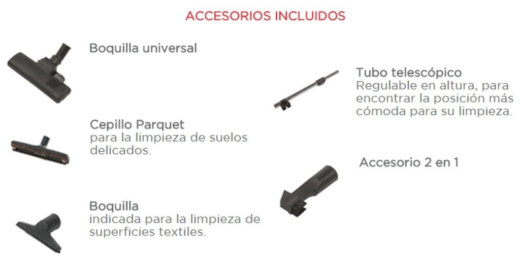 Aspirador sin bolsa ciclónico 1400W POLTI. Mod. C110