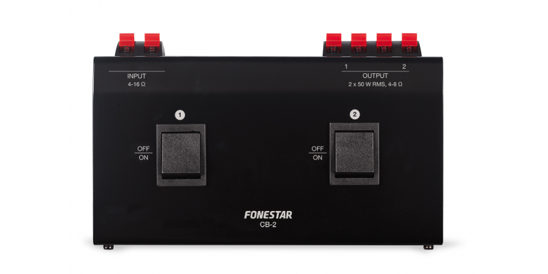[CB2FON] Selector de altavoces estéreo 2 vías Fonestar. Mod. CB-2