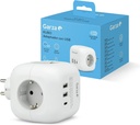 Adaptador enchufe 3 tomas 2USB+USB C Kubo Garza. Mod. 420063C