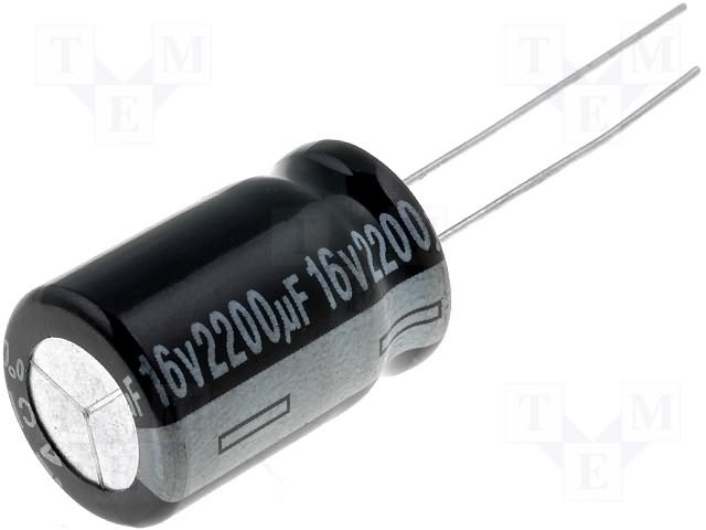 [CE220016PCE] Condensador electrolítico 2200 uF 16V. Mod. CERL2200MF16V