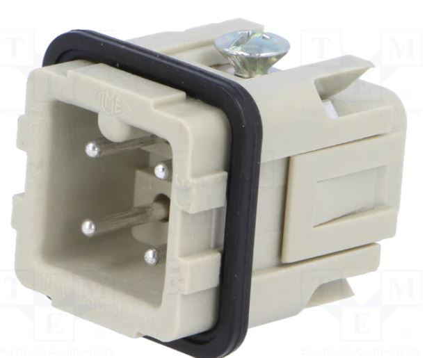 [CKM03TME] Conector macho CK/MK 4PIN 21.21 10A 250V. Mod. CKM03