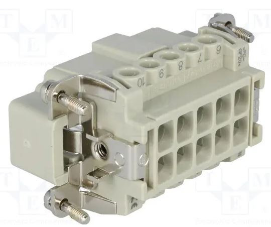 [40COA100] Conector HDC macho CNE PIN 10+PE 57.27 16A 500V ILME. Mod. CNEM10T