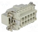 Conector HDC macho CNE PIN 10+PE 57.27 16A 500V ILME. Mod. CNEM10T