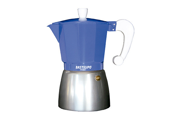 Cafetera Italiana 12 tazas Azul Eléctrico Bastilipo. Mod. COLORI-12-AUL