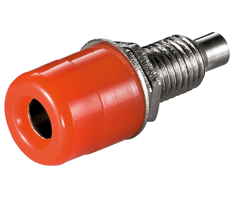 Hembrilla de panel aislada 4,0mm roja. Mod. 09070R