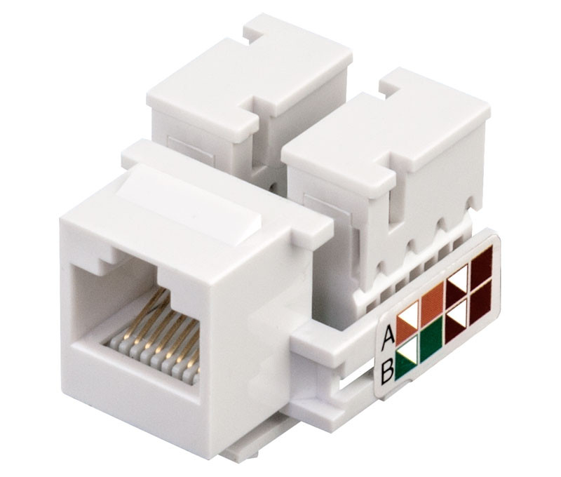 Conector Keystone RJ45 Cat.6 UTP hembra panel. Mod. CON730