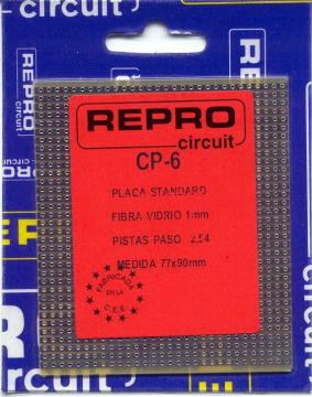 Placa fibra de vidrio pistas paso 2.54mm CP6