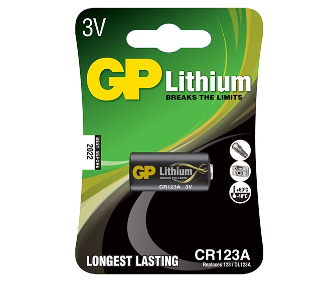 Pila litio 3V CR123GP