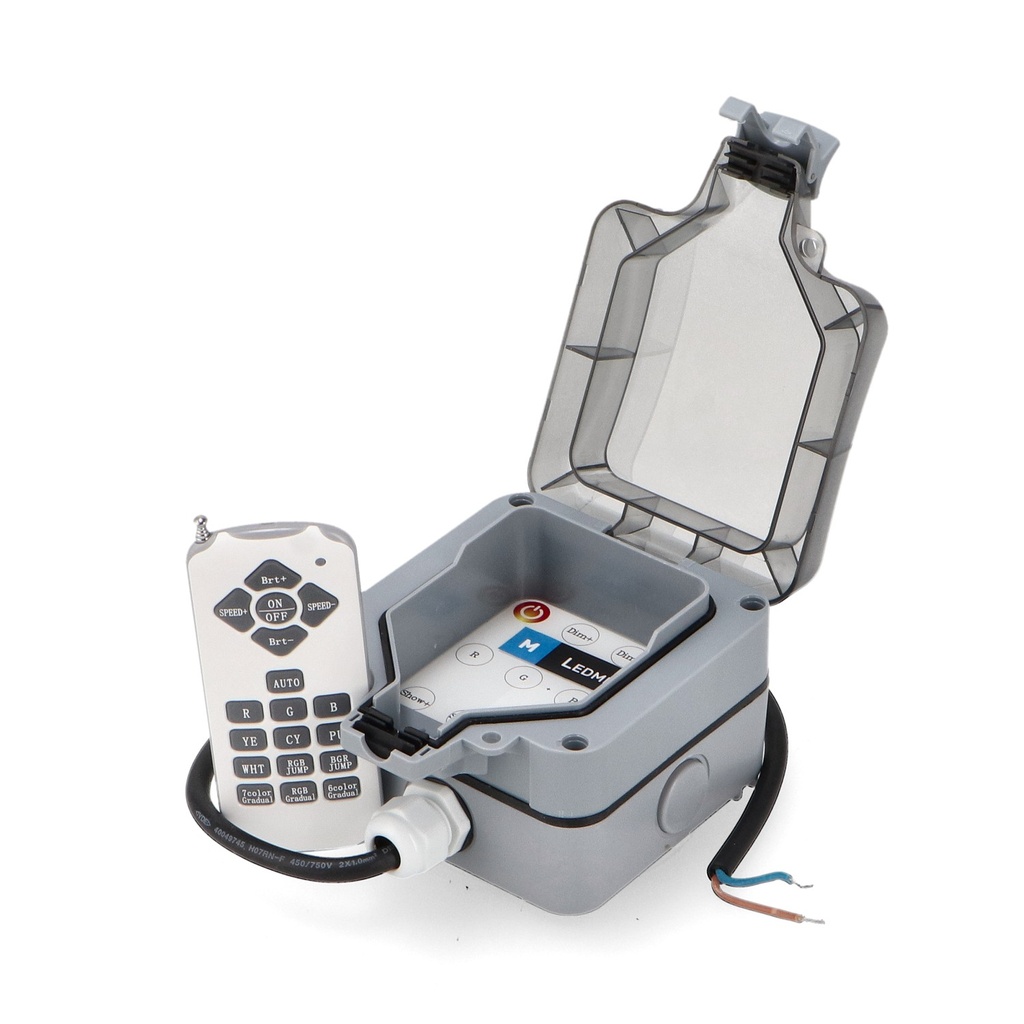 [LM6423] Caja controlador Rgb+Rgbw de Dos Cables Para Piscina. Mod. LM6423