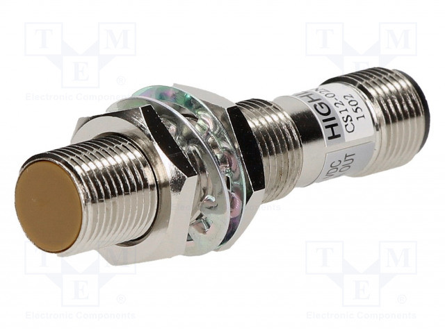 Sensor inductivo NPN 0÷2mm 10÷30VCC M12 IP67. Mod. CS12-02N-1