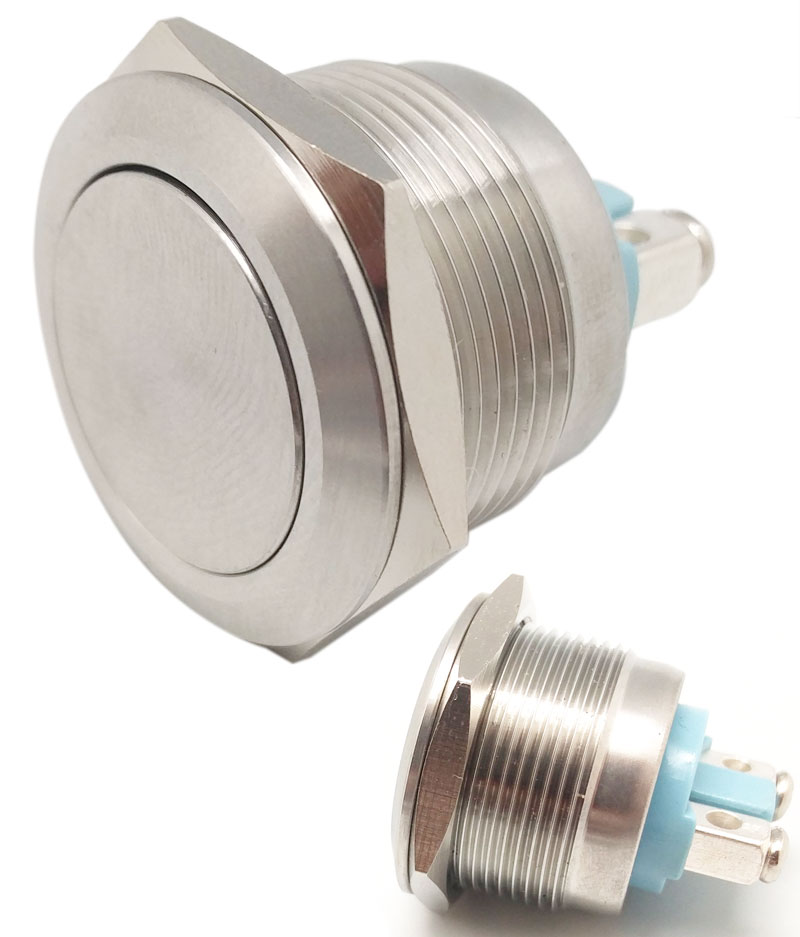 Pulsador Anti-vandálico, OFF-(ON) SPST 22mm. Mod. 4175